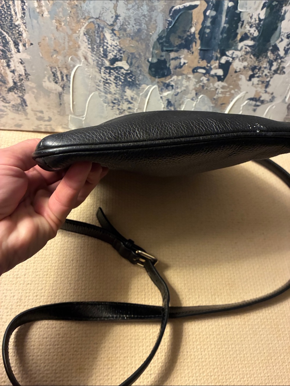 Genuine Coach Black jes slim Leather  Embossed Coach Crossbody Bag 2020 - Picture 4 of 10